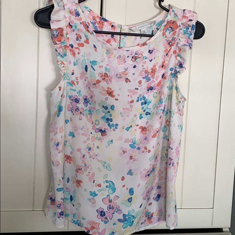 Lauren Conrad Watercolor Blouse